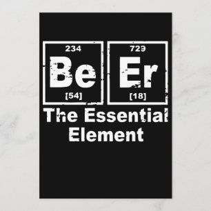 Bier Het Essentiële Element Chemie Pub Bbq Feest Kaart