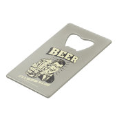 Bier: Het is een Vacatie in Kan Kredietkaart Flessenopener (Voorkant Gekanteld)
