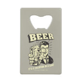Bier: Het is een Vacatie in Kan Kredietkaart Flessenopener (Achterkant)