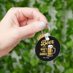 Bier Het is wat er te eten is Grappig Drink minnaa Sleutelhanger