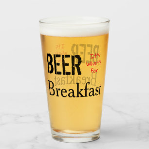 Bier, het is wat voor ontbijt. glas