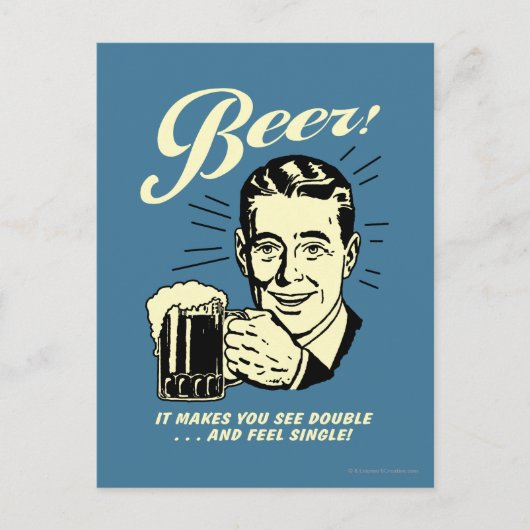 Bier: Het maakt je dubbel zien Briefkaart (Voorkant)