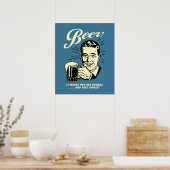 Bier: Het maakt je dubbel zien Poster (Keuken)