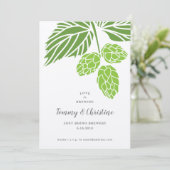 Bier Hops Wedding Invitation, Shower Kaart (Staand voorkant)