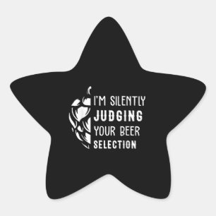 Bier Ik ben stilletjes bezig met het beoordelen Ster Sticker