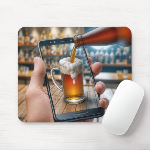 Bier in de smartphone muismat