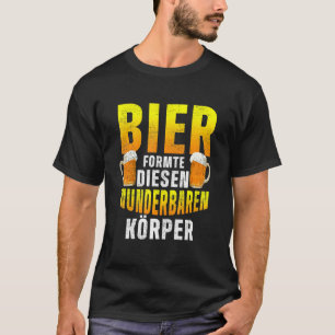 Bier in de vorm van dit prachtige lichaam met een t-shirt