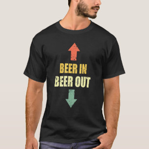 Bier in en uit voor de Mannen van gerst kampvuur e T-shirt