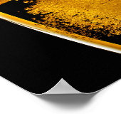 Bier in glas gegoten poster (Hoek)