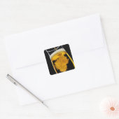 Bier in glas gegoten, studioshot vierkante sticker (Envelop)