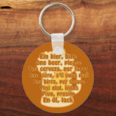 BIER in talen aangepaste sleutelketen Sleutelhanger (Voorkant)
