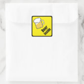Bier in vierkante sticker (Tas)