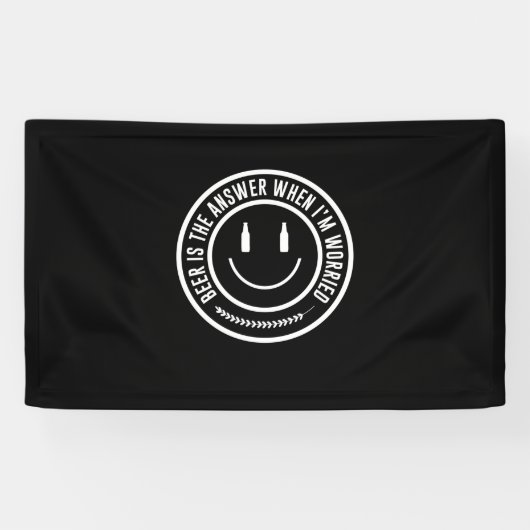 Bier is het antwoord spandoek (Horizontaal)