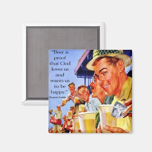 "Bier is het bewijs dat God van ons houdt" Magneet (Voorkant / Achterkant)