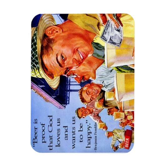 "Bier is het bewijs dat God van ons houdt" Magneet (Verticaal)