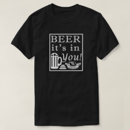Bier is in jou. Lijst T-shirt