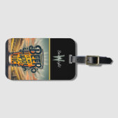 Bier is mijn gelukkige sap: Sunset Cheers Bagagelabel (Voorkant (horizontaal))