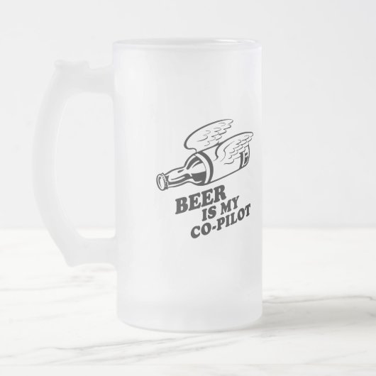 BIER IS MIJN T-SHIRT MET CO-PILOT MATGLAS BIERPUL (Links)