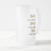 "Bier... is niet het antwoord" Monogram Matglas Bierpul (Voorkant rechts)