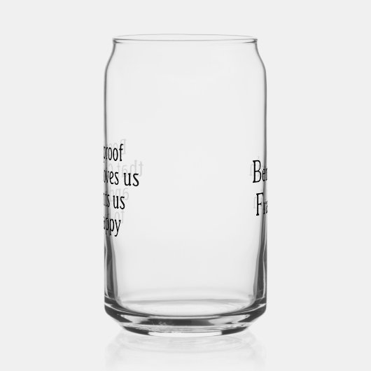 Bier is Proof Ben Franklin Quote Fun Blikvorm Glas (Links)