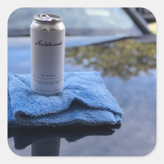 bier kan bluffen vierkante sticker (Voorkant)