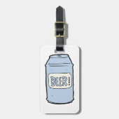 Bier kan illustratie Retro Bier liefhebber ontwerp Bagagelabel (Voorkant verticaal)