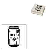 BIER KAN 	RUBBERSTEMPEL (Gestempeld)