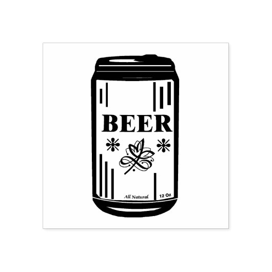 BIER KAN 	RUBBERSTEMPEL (Afrduk)