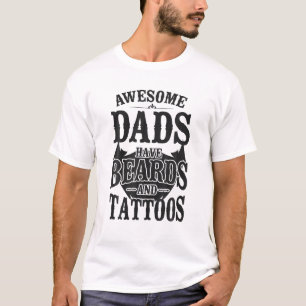 Bier Lover Bearded Man Papa Geweldige Dads hebben T-shirt