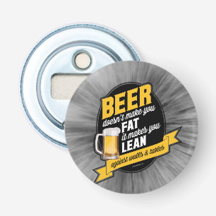Bier Maakt Je Mager Button Flesopener
