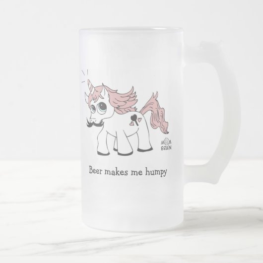 Bier maakt me een humpy unicorn bier mok (Rechts)