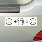 Bier maakt me gelukkig! bumpersticker (Op auto)
