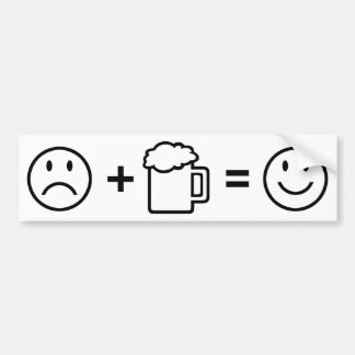 Bier maakt me gelukkig! bumpersticker