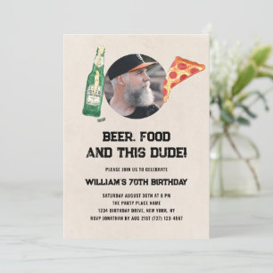 Bier Man Foto Kerel Grappige 70e Verjaardag Kaart