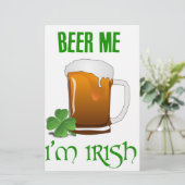 Bier me ben ik Iers Briefpapier (Staand voorkant)