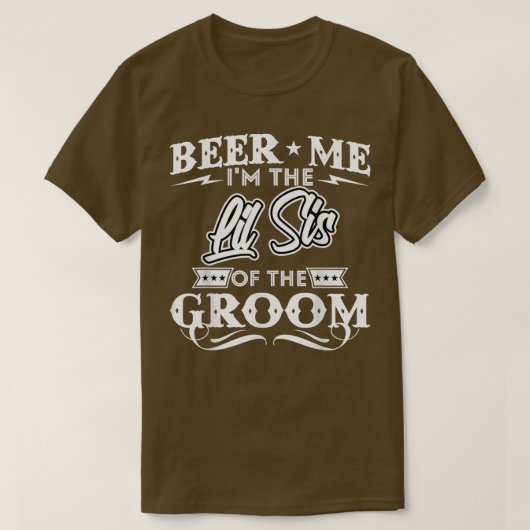 Bier me de kleine zuster van de bruindrinker t-shirt (Design voorkant)