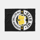 Bier Me Ik Ga Trouwen Vrijgezellenfeest Drinken Fleece Deken (Voorkant (Horizontaal))