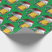 Bier met kerstkerstcadeauPet Cadeaupapier (Hoek)