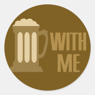 Bier met me aangepaste stickers
