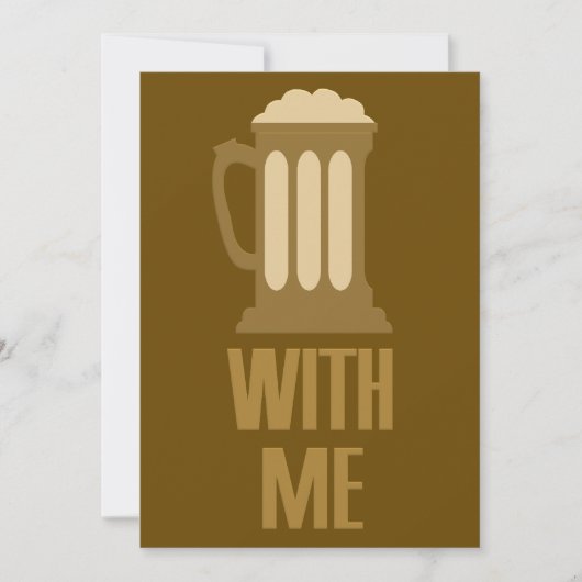 Bier met me aangepaste uitnodiging (Voorkant)