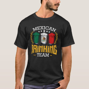 Bier Mexicaans Drinkteam Mexico Vlag Grappig Bier T-shirt
