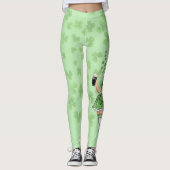 Bier Minnend Iers Pin-Up Meisje Leggings (Voorkant)