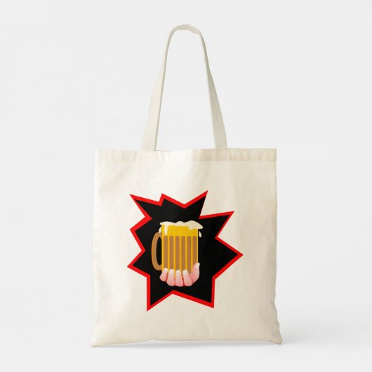 Bier Mok Burst Tote Bag (Achterkant)
