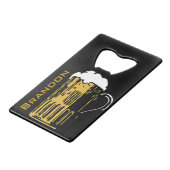 Bier Mok Ontwerpflesopening Kredietkaart Flessenopener (Voorkant Gekanteld)