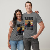  bier omdat moord verkeerd is t-shirt (Unisex)