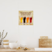 "Bier... omdat... Poster (Keuken)