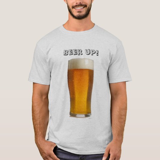 Bier omhoog t-shirt (Voorkant)