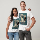 Bier Ontbijt Retro T-shirt (Unisex)