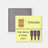 Bier op voorraad of winkel Run Alcohol Herinnering Magneet (Voorkant / Achterkant)