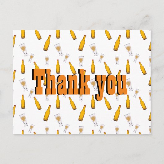 Bier party Bedankt Briefkaart (Voorkant)